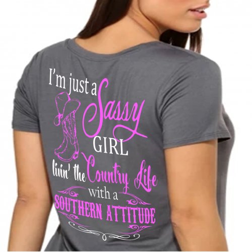 Southern Attitude Preppy Just A Sassy Girl T-Shirt