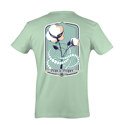 SALE Itsa girl Thing Cotton & Pearls Prim & Proper Southern Mint Bright Girlie T-Shirt