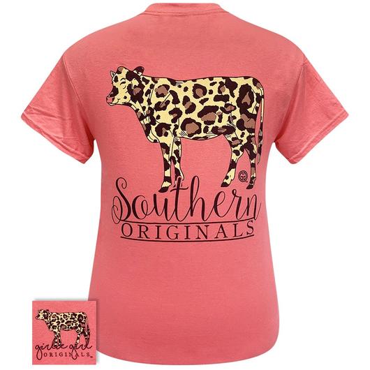 Girlie Girl Originals Preppy Leopard Cow T Shirt