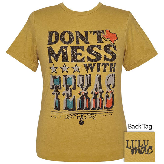 Girlie Girl Lulu Mac Mess With Texas Canvas T-Shirt