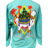 Southern Attitude Seafoam Preppy Pineapple Llama Long Sleeve T-Shirt