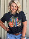 Texas True Threads Callie Ann Stelter Serape Pumpkins Canvas T-Shirt