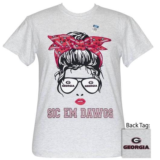Girlie Girl Originals Preppy Georgia Messy Bun T-Shirt