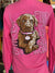 SALE Sassy Frass Love is a Four Legged Word Lab Dog Comfort Colors Bright Girlie Long Sleeves T Shirt