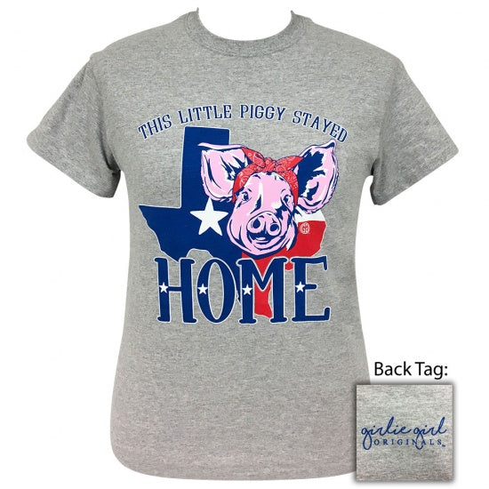 Girlie Girl Originals Preppy Piggy Home Texas T-Shirt