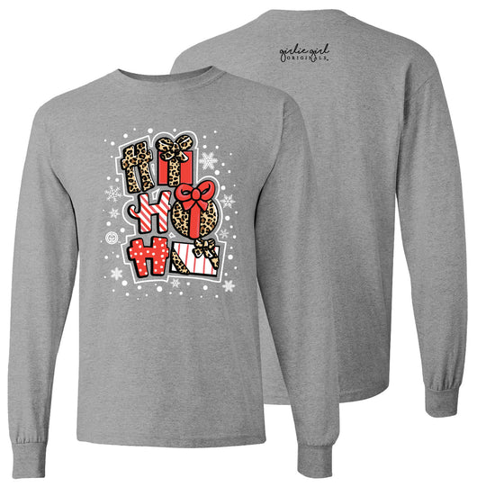 Girlie Girl Originals HO HO HO Holiday Long Sleeves T Shirt