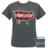 Girlie Girl Originals Preppy Farm Livin Plaid Pig T Shirt