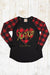 XOXO Valentines Day Buffalo Plaid Sleeve Raglan Long Sleeve Shirt