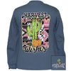 Girlie Girl Originals Preppy Harvest Wish Cactus Pumpkin Long Sleeve T-Shirt