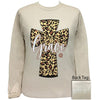 Girlie Girl Originals Preppy Grace Leopard Cross Long Sleeve T-Shirt