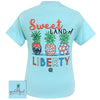Girlie Girl Originals Land Of Liberty Pineapple USA T Shirt