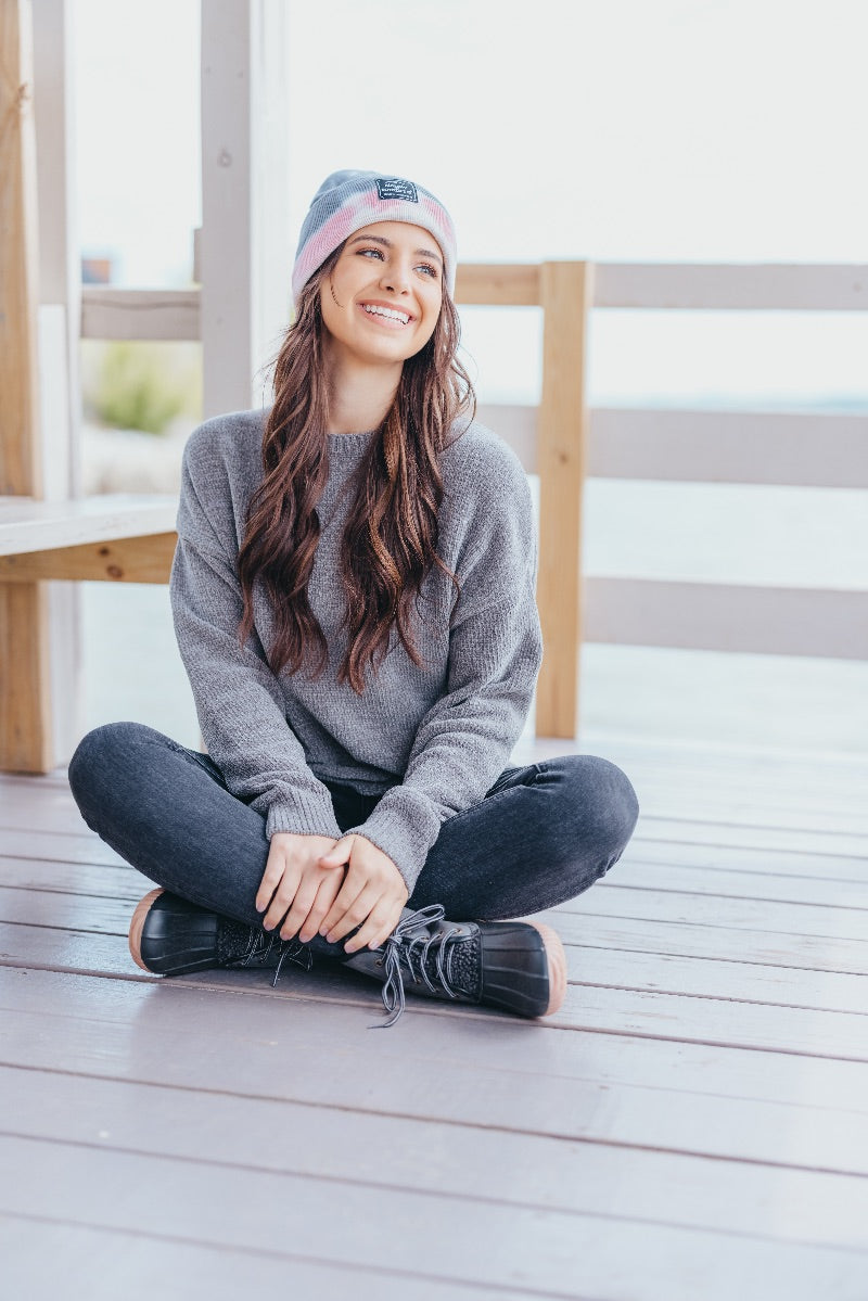 Simply Southern Classic Soft Grey Long Sleeve Crew Sweatshirt