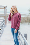 Simply Southern Classic Soft Berry Long Sleeve Crew Sweatshirt