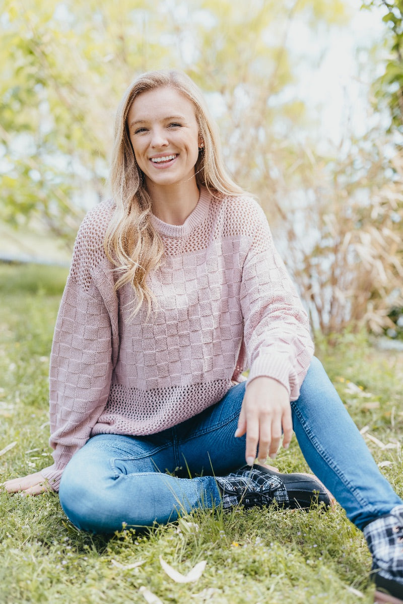 Simply Southern Classic Soft Weave Crepe Long Sleeve Crew Sweatshirt