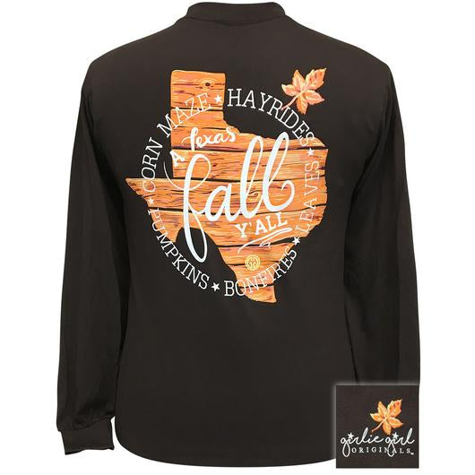 Girlie Girl Originals Texas Fall Y’all Long Sleeves T Shirt