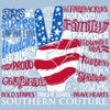 Southern Couture Classic Stars &amp; Stripes Peace USA T-Shirt