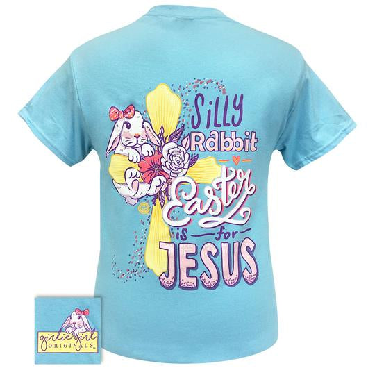 Girlie Girl Originals Preppy Easter Is For Jesus Rabbit T-Shirt