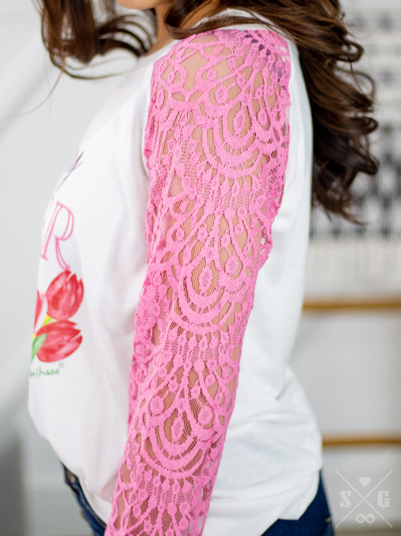 SALE Bjaxx Southern Grace Happy Easter Long Sleeve Raglan T-Shirt