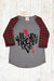 Youth All You Need is Love Valentines Day Buffalo Plaid Sleeve Raglan Long Sleeve Shirt