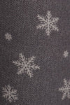 Gray Snowflake Print Fleece Lined Soft Lounge Jogger Pants
