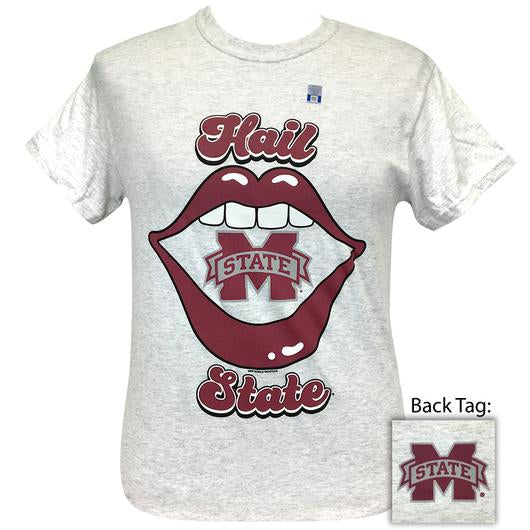 Girlie Girl Originals Preppy MSU Lips Hail State T-Shirt
