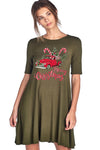 SALE Merry Christmas Truck Holiday Casual Dress