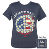 Girlie Girl Lulu Mac Peace USA Canvas T-Shirt