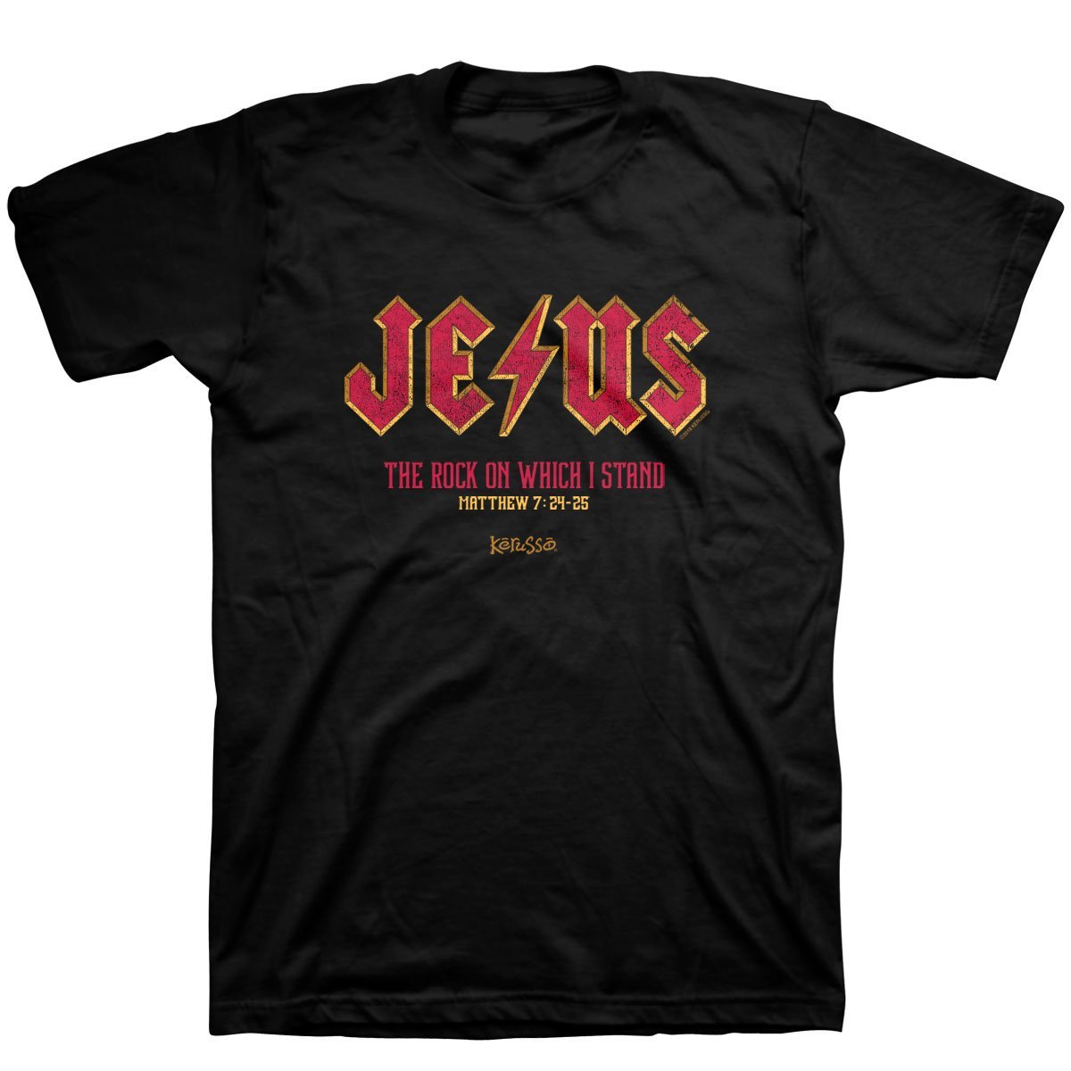 Kerusso Jesus the Rock on which I Stand Christian Unisex Bright T Shirt