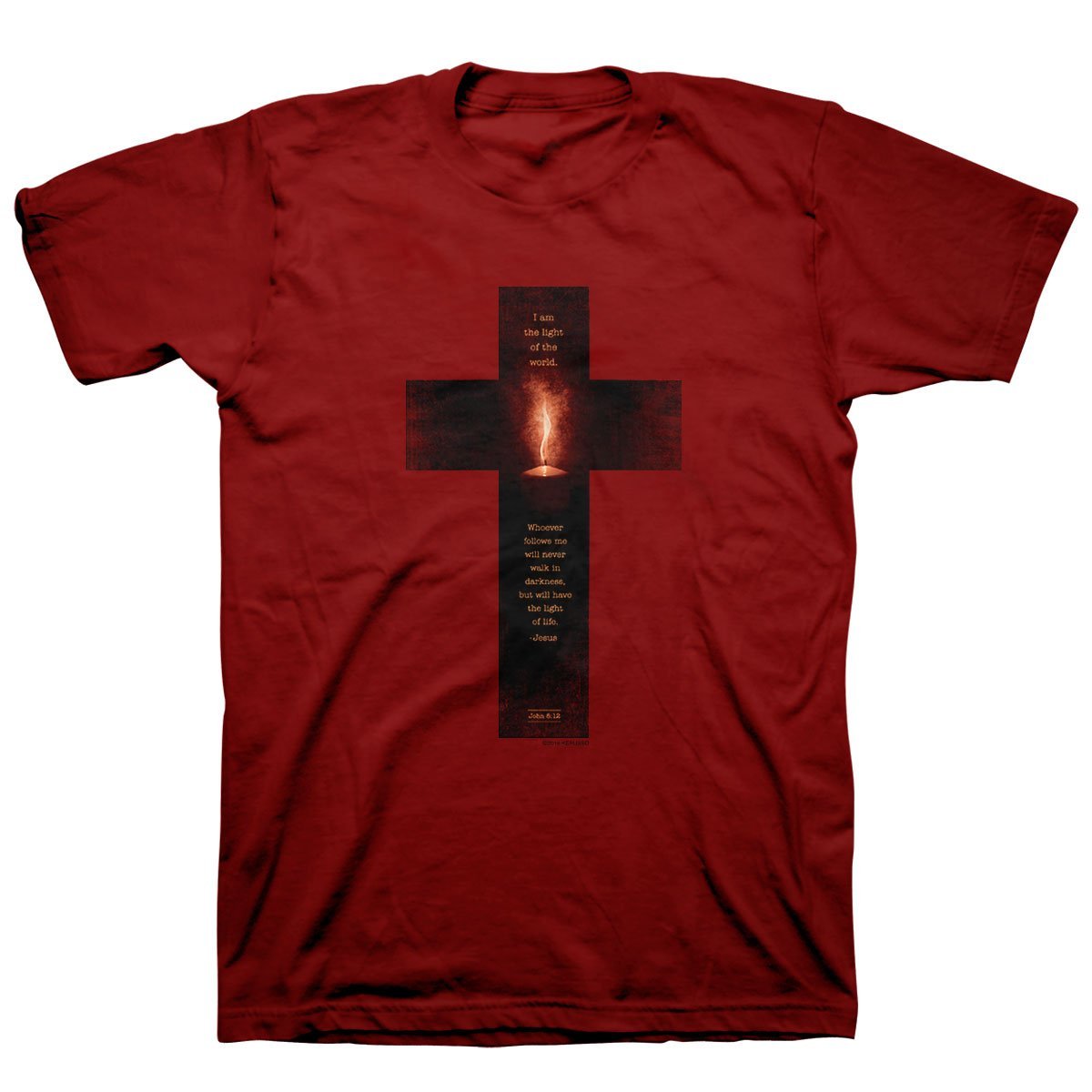 Kerusso Light of the World Cross Christian Unisex Bright T Shirt