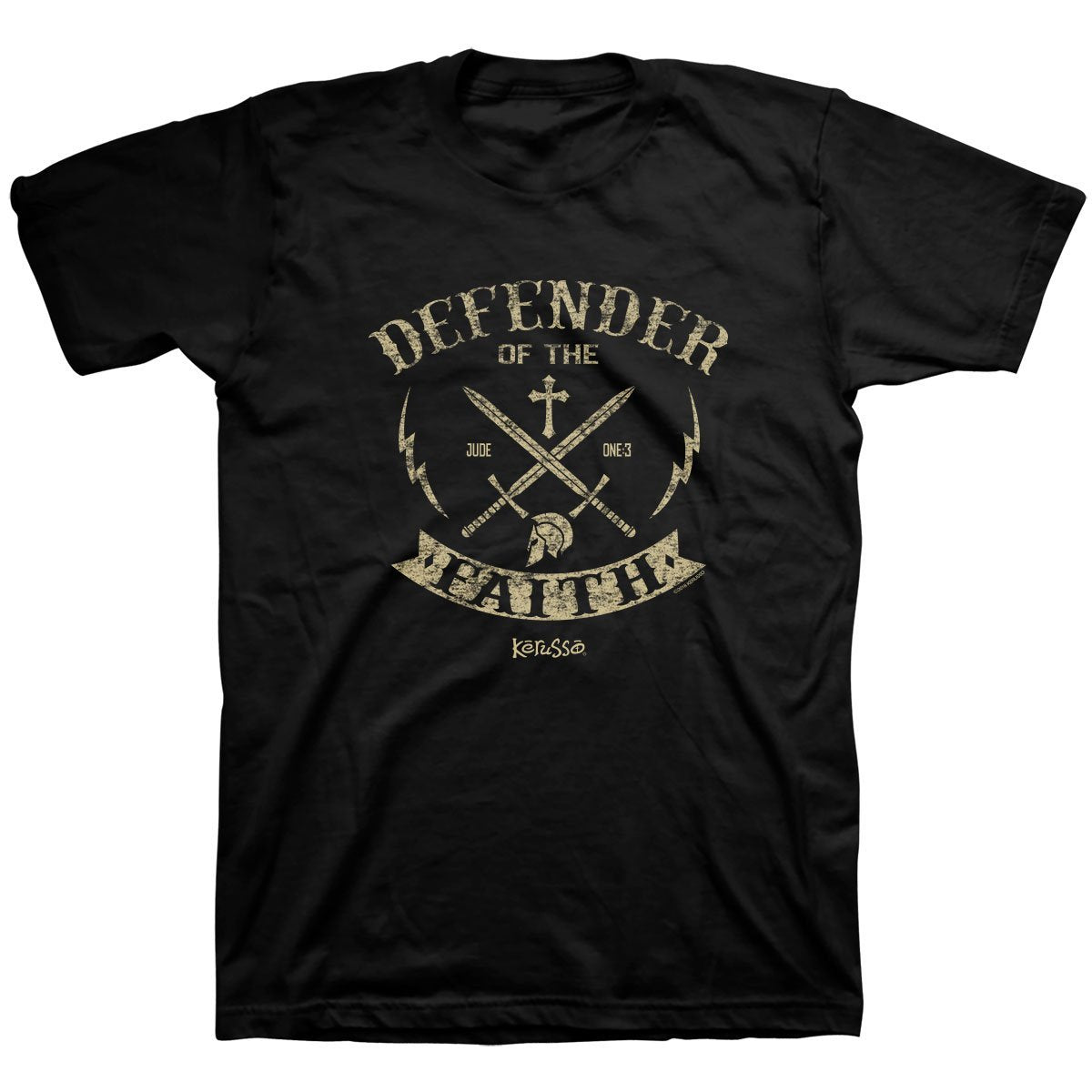 Kerusso Defender of the Faith Christian Unisex Bright T Shirt