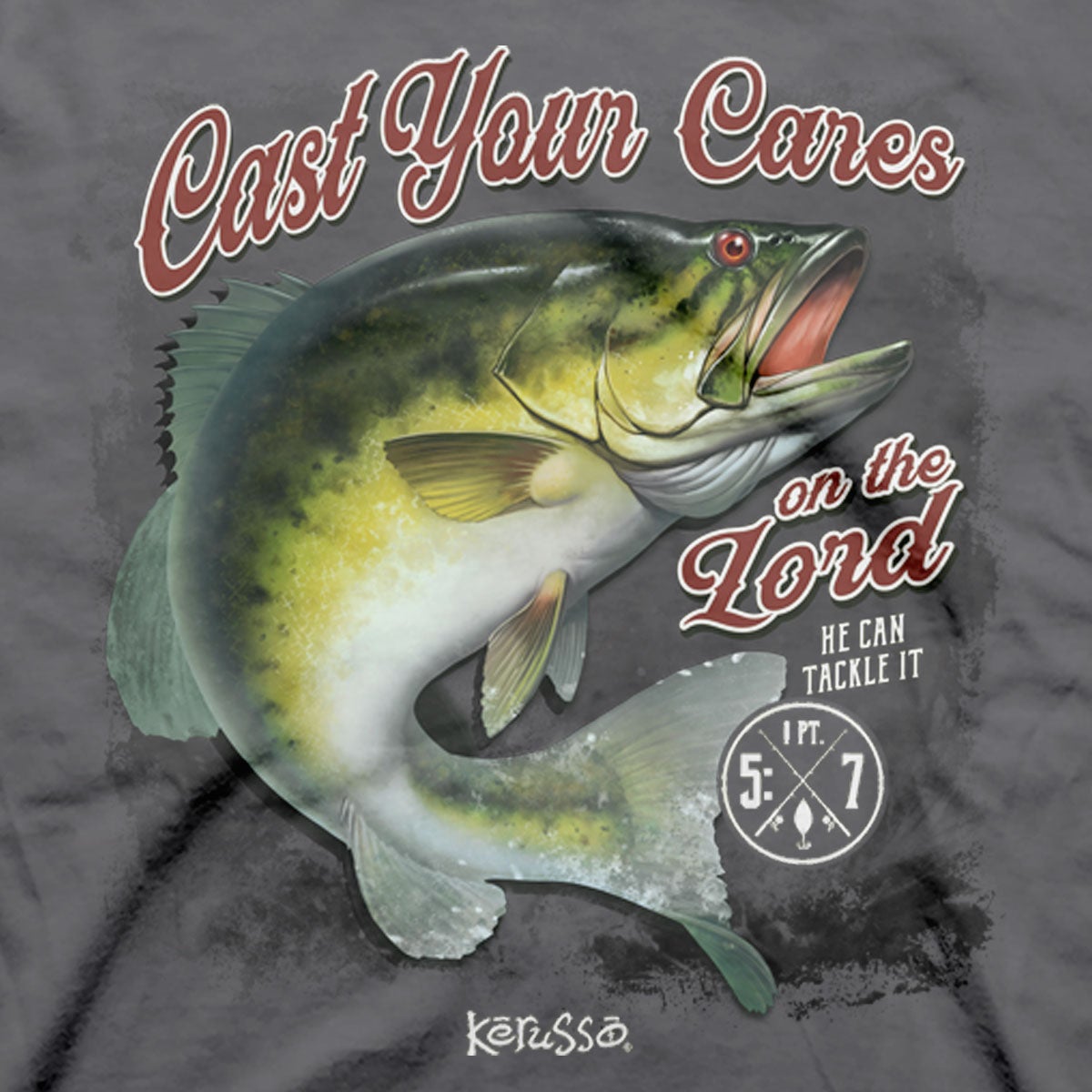 Kerusso Fishing Cast Your Cares Christian Unisex T-Shirt