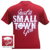Arkansas Razorbacks Hogs Just A Small Town Girl Girlie Bright T Shirt - SimplyCuteTees