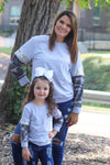 Mommy &amp; Me Baby Youth Camo Sequins Long Sleeve T Shirt