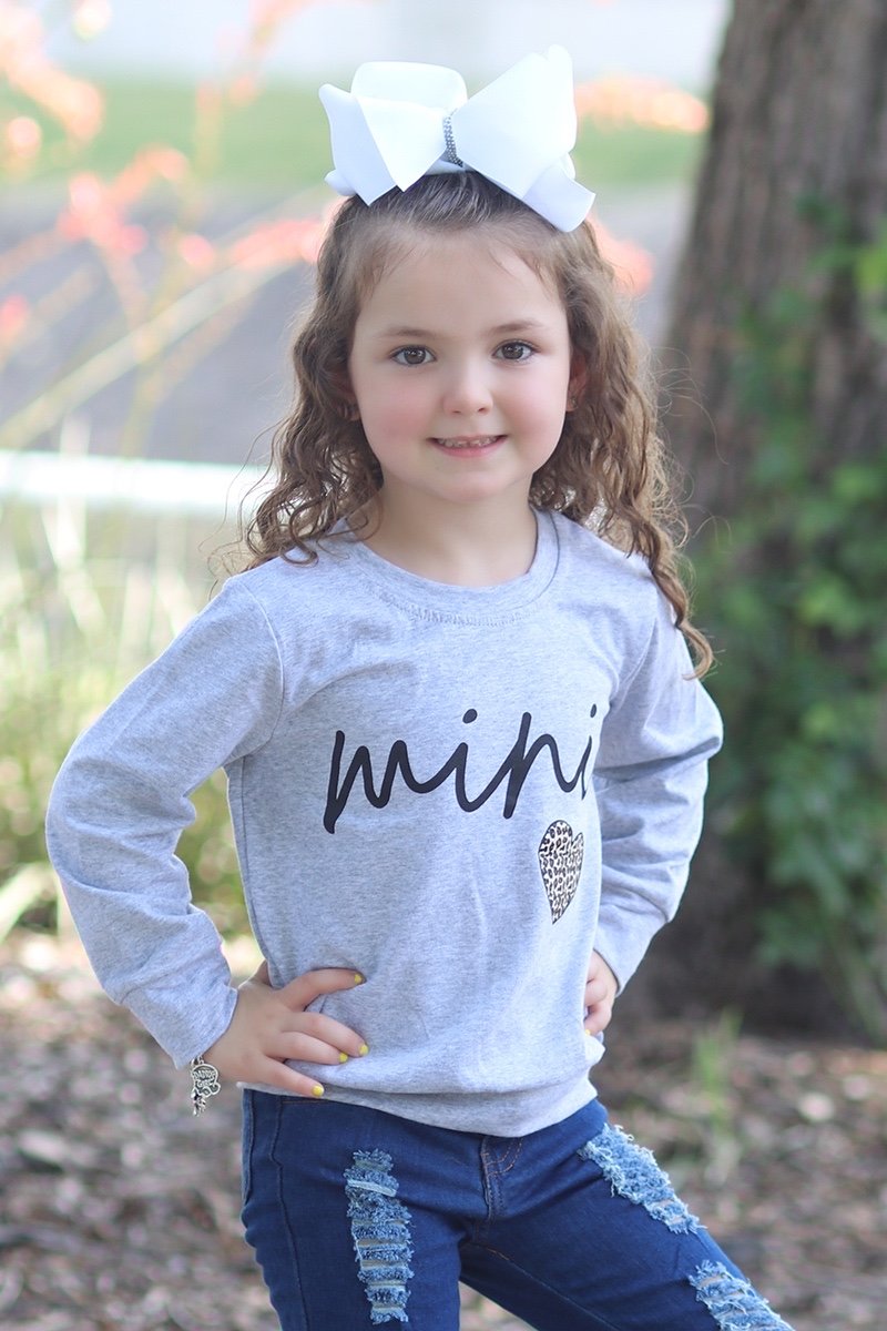 Mommy &amp; Me Baby Youth Mini &amp; Mama Heart Long Sleeve T Shirt