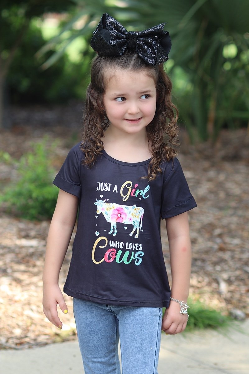 SALE Mommy &amp; Me Baby Youth Just a Girl Who Loves Cows T Shirt