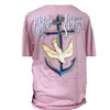 Southern Attitude Preppy Anchor In The Storm Pink T-Shirt