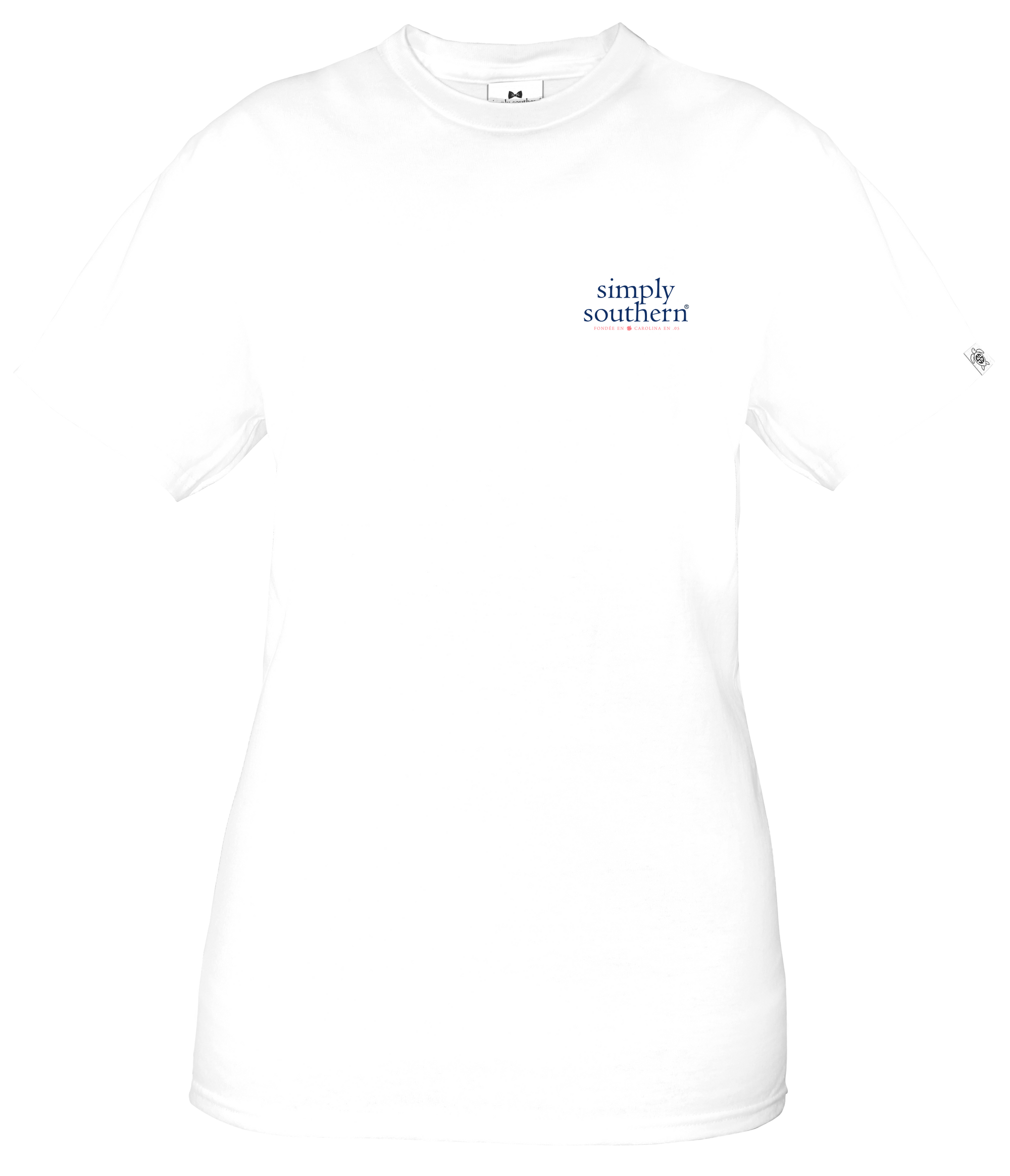 SALE Simply Southern Preppy Classic Basic  Logo White T-Shirt