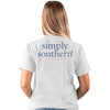 Simply Southern Preppy Classic Basic  Logo White T-Shirt