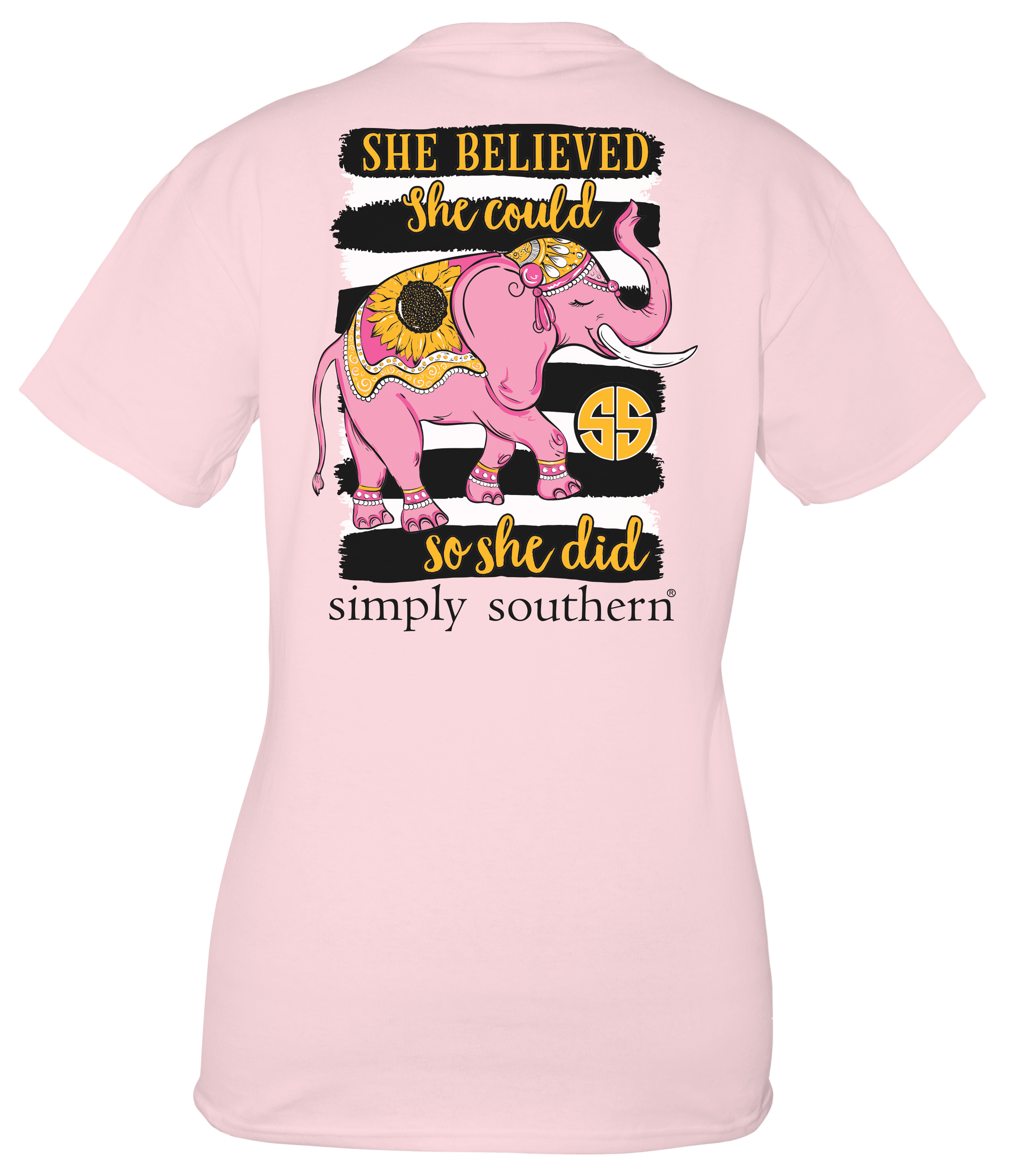 SALE Simply Southern Preppy She Believed Elephant T-Shirt