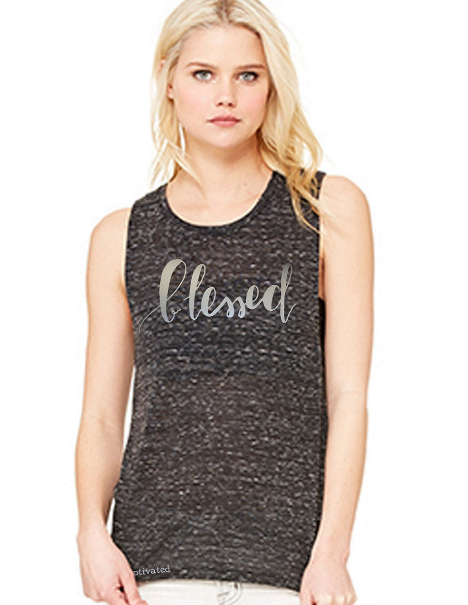 Sassy Frass Blessed Marble Christian Bright Girlie T Shirt Tank Top