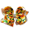 Large Rhinestone Sunflower &amp; Butterflies Print Hair Bow