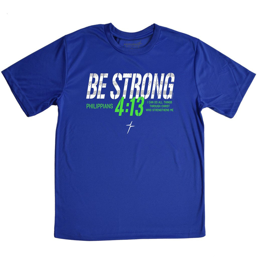 Kerusso Be Strong I Can Do All Things Through Christ Active Unisex Bright T Shirt - SimplyCuteTees