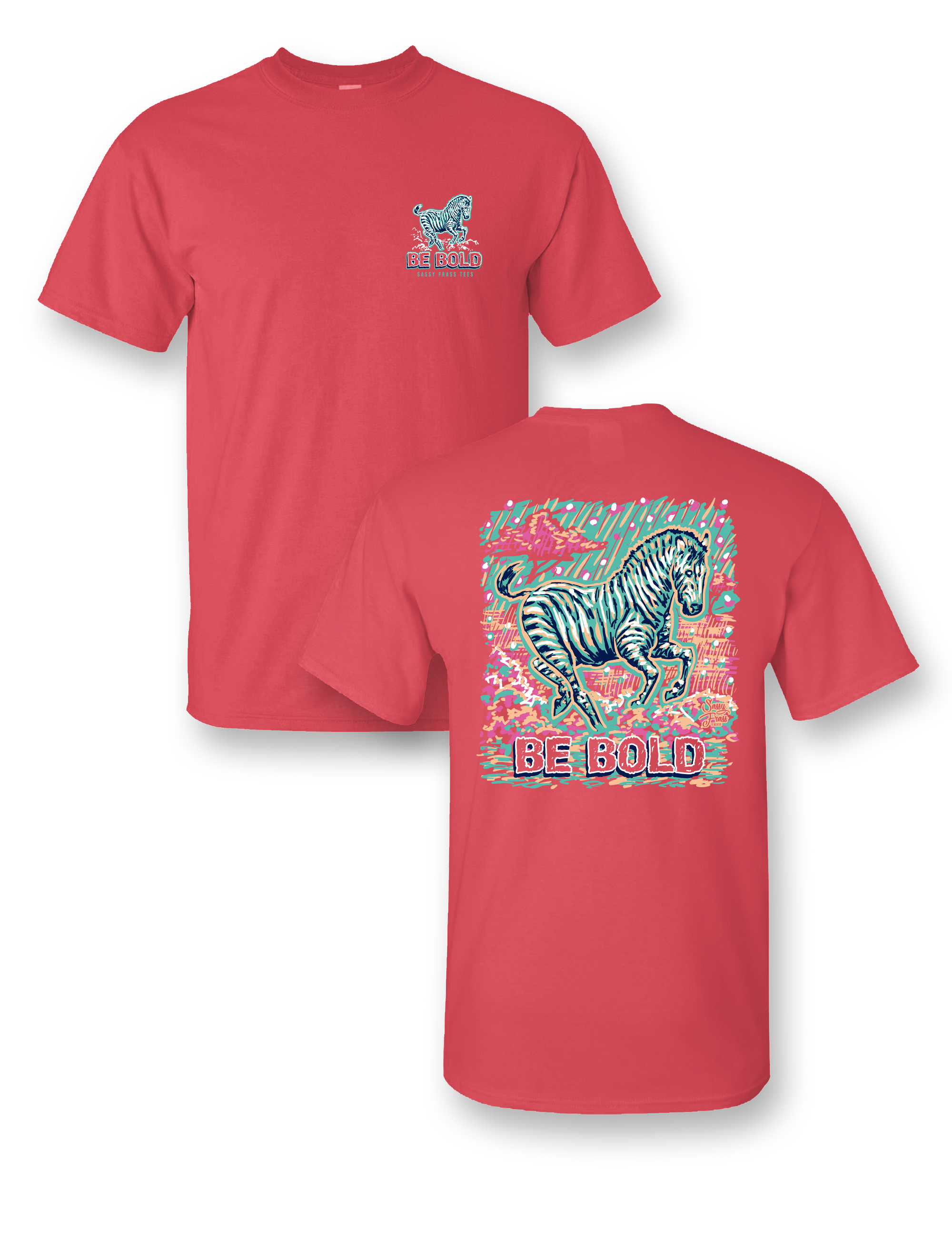 Sassy Frass Preppy Be Bold Zebra Comfort Colors T-Shirt