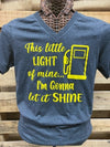 Southern Chics Apparel This Light Shine V-Neck Canvas Girlie Bright T Shirt