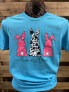 Southern Chics Apparel Bunny Love Rabbit Easter Canvas Girlie Bright T Shirt