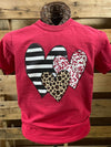 Southern Chics 3 Hearts Valentine Comfort Colors T-Shirt