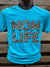 Southern Chics Apparel Mom Life Leopard Canvas Girlie Bright T Shirt