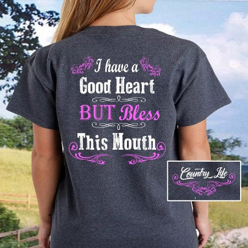 Country Life Pink Bless This Mouth T-Shirt