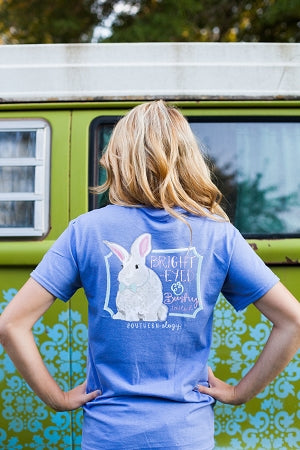 Sale Southernology Bright Eyed &amp; Bushy Tailed Bunny Comfort Colors T-Shirt