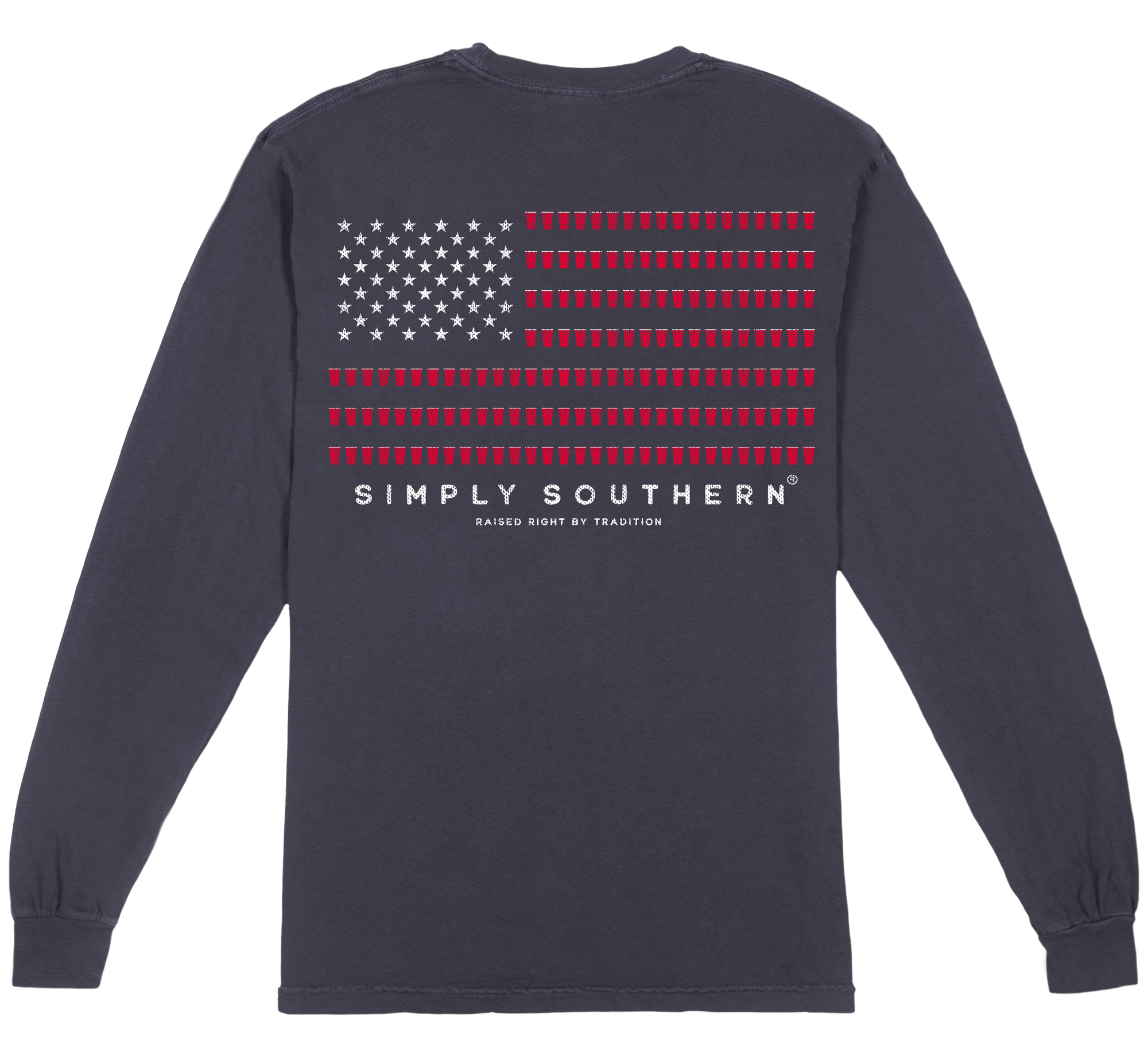 Simply Southern USA Red Cup Unisex Comfort Colors Long Sleeve T-Shirt